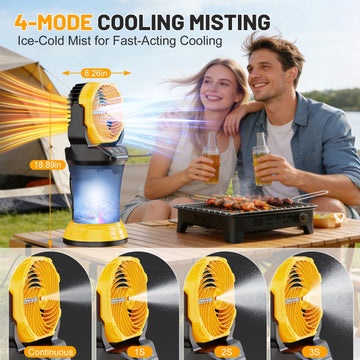 Well & Noble 30,000mAh Portable Misting Fan