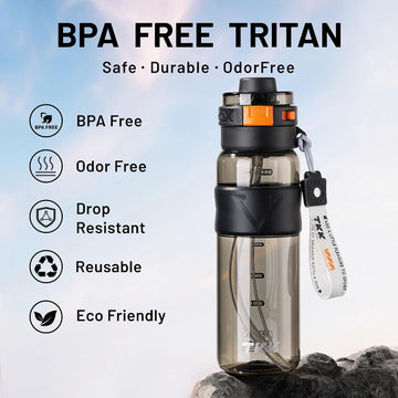 Well & Noble 25oz Misting Water Bottle with Straw